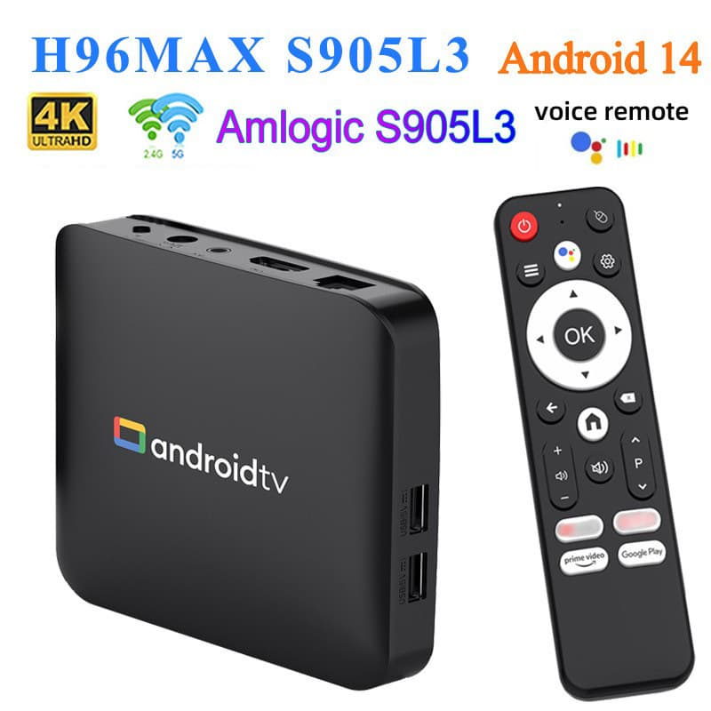 H96MAX Voice WiFi Network TV Box Smart Home Streaming Media Player