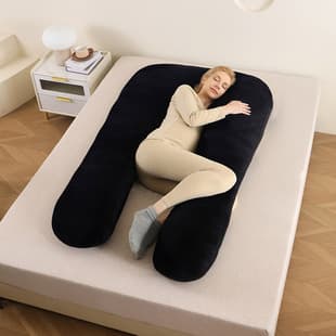 Pregnancy Pillow, U-Shaped Side Sleeper Pillow for Pregnant Women, Pure Cotton, Removable and Washable Cover, Nap Pillow, Backrest Cushion
