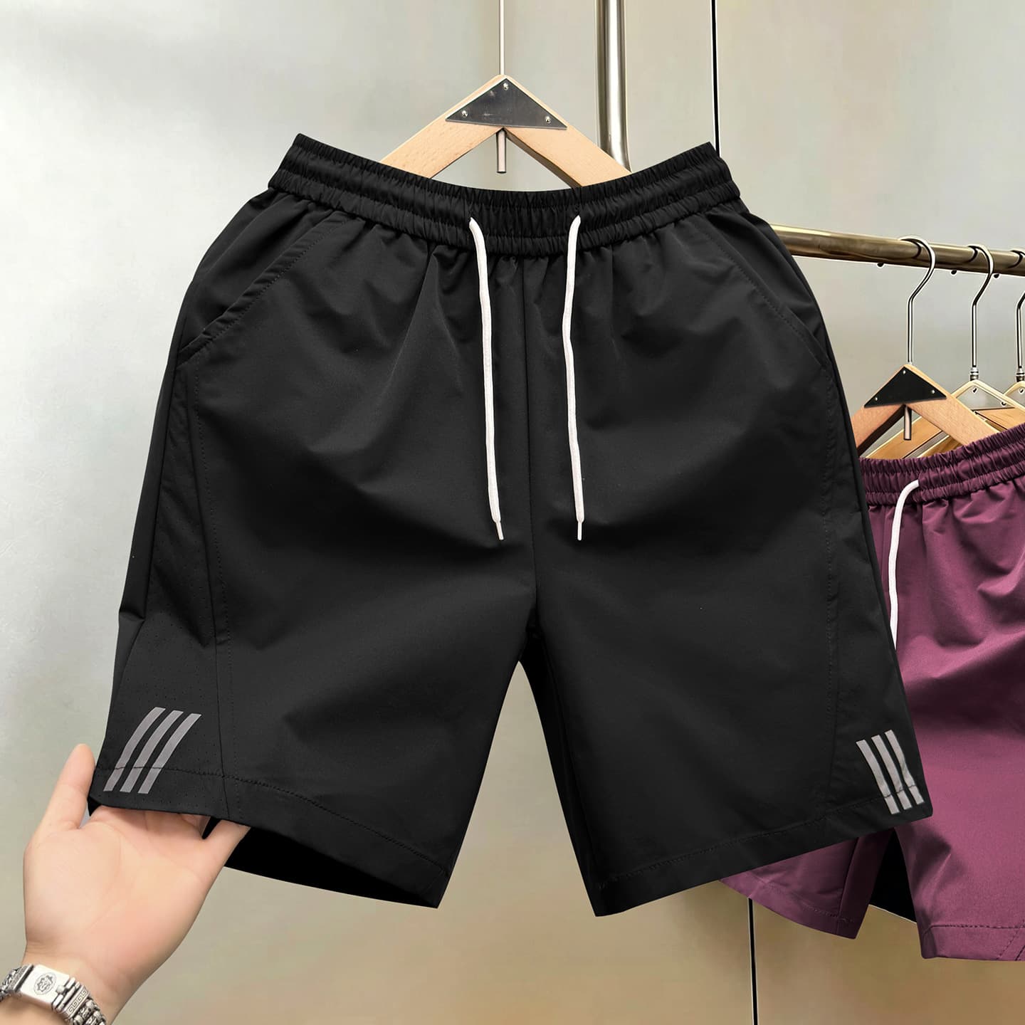 Summer Shorts for Men - 5-Inch Casual Beach Shorts, Sports Fitness Shorts, Quick-Dry, Cool Touch, Wrinkle-Free, Slight Stretch