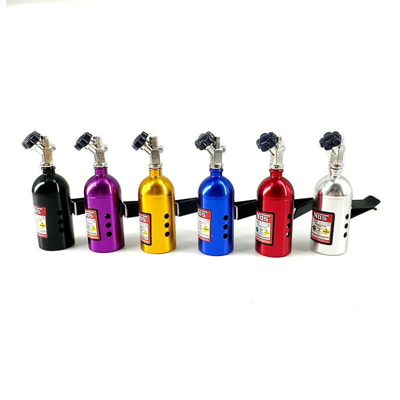 NOS Nitrous Oxide Bottle Style Aluminum Alloy Car Air Vent Aromatherapy Deodorizer Decoration Dual-Purpose