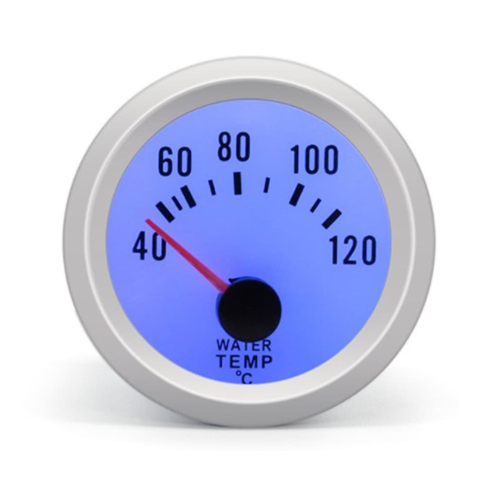 Car Modification Gauge 52mm Blue Light Boost Water Temperature Oil Temperature Oil Pressure Voltmeter 12V Universal Gauge