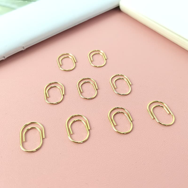 Cross-border 15mm chunky paper clips, creative gold U-shaped metal clip boxes.