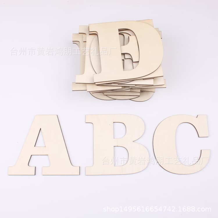 5-30cm Wooden DIY Letter Decoration Home Wooden Letter Home Decor Carved Home Wall Decoration