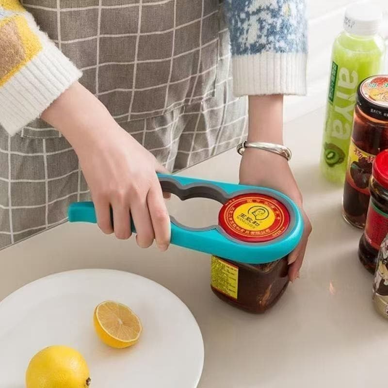 Cap twister multifunctional four-in-one cap opener kitchen household manual can opener twist bottle cap artifact anti-slip and labor-saving