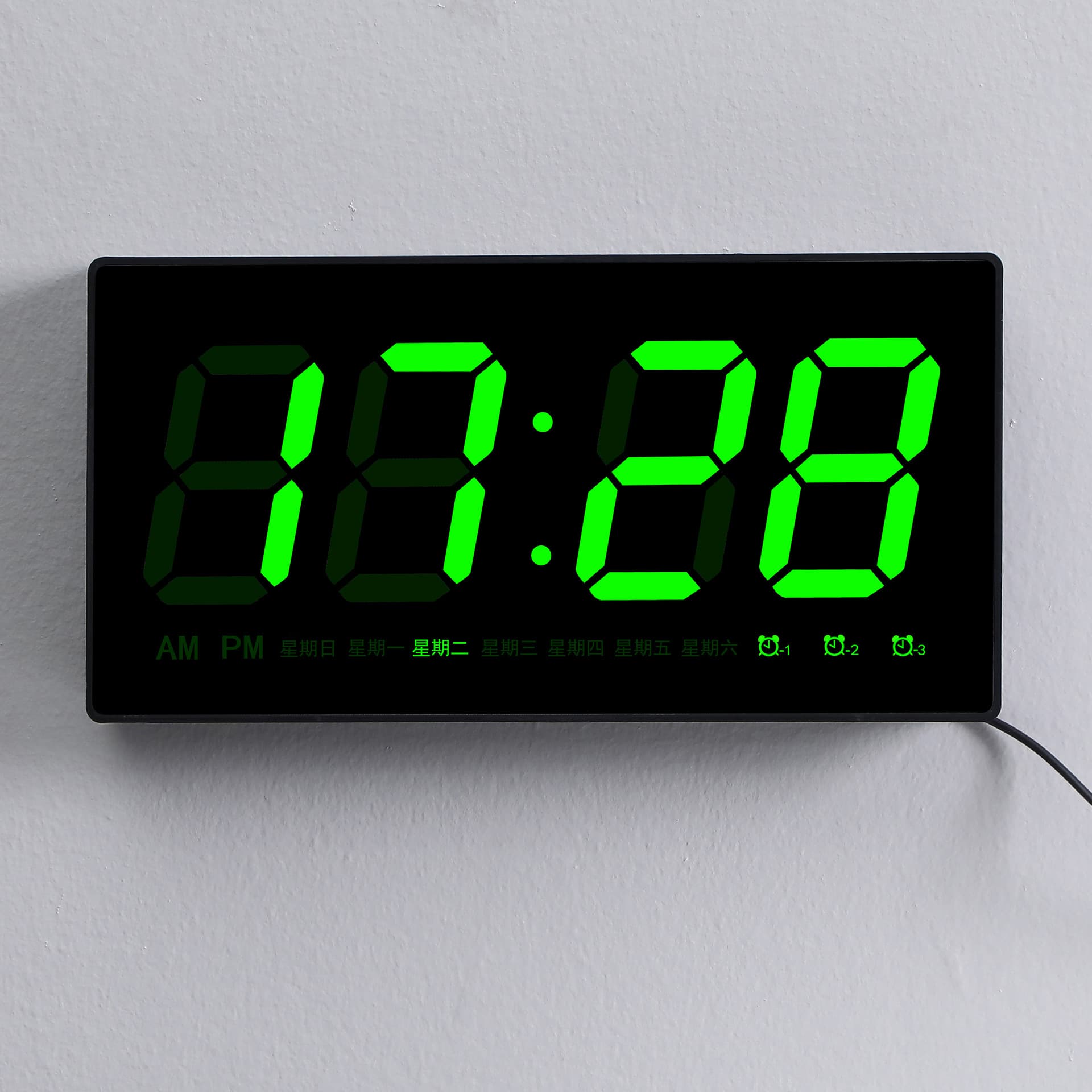 New Multifunctional Large Screen Digital Clock Smart LED Desk Clock with Creative Design for Home Living Room