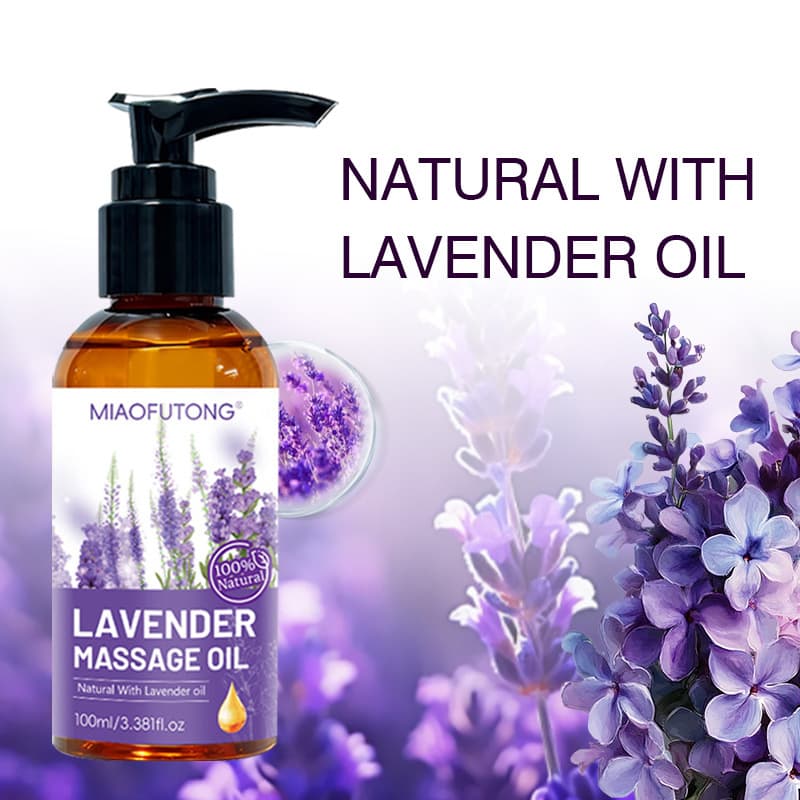 Cross-border Export Style LAVENDER MASSAGE Lavender Essential Oil Body Massage Full Body Care Massage Oil