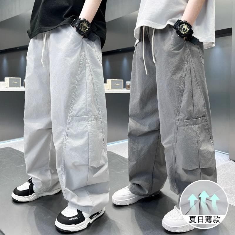 Boys Quick Dry Pants Summer Kids Straight Leg Pants 2026 New Style Big Kids Loose Long Pants Summer Thin Mosquito Repellent Pants