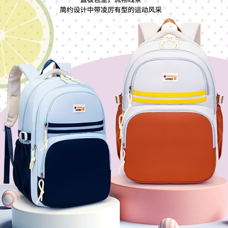 Cross-Border New Casual Backpack Lightweight Middle School Student Backpack Multifunctional Large Capacity Simple Leisure Travel Backpack