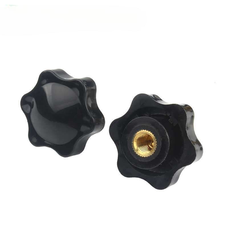 Copper Thread Plum Blossom Handle Nut Hex Star Bakelite Handle Hand-Tight Knob Copper Core Screw Nut M4 M5 M6 M8 M10