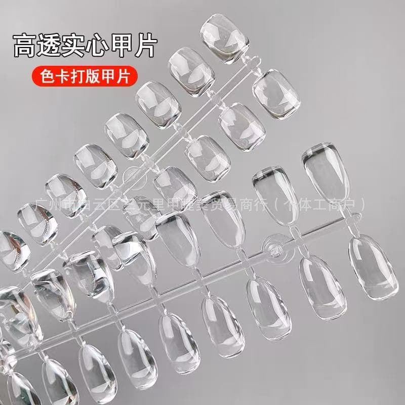 Nail art display solid pattern nail short square round oval high translucent color card nail art shop display board tool special