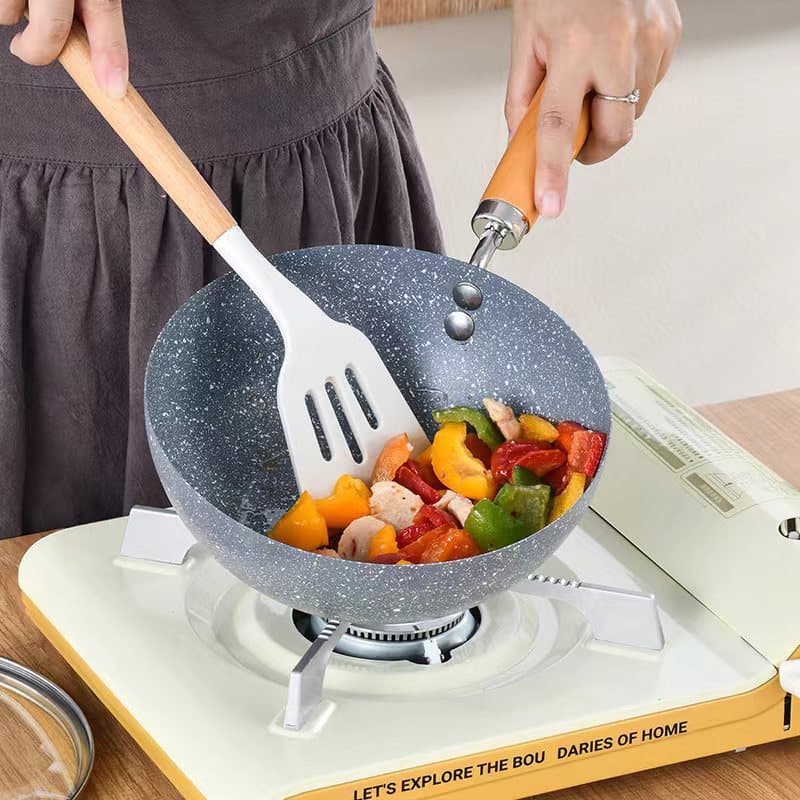 Korean Style Maifanshi Multi-Layer Bottom Frying Pan for Pancakes and Steak, Universal Stove Use, No Smoke Non-Stick Petit Bourgeois Pan
