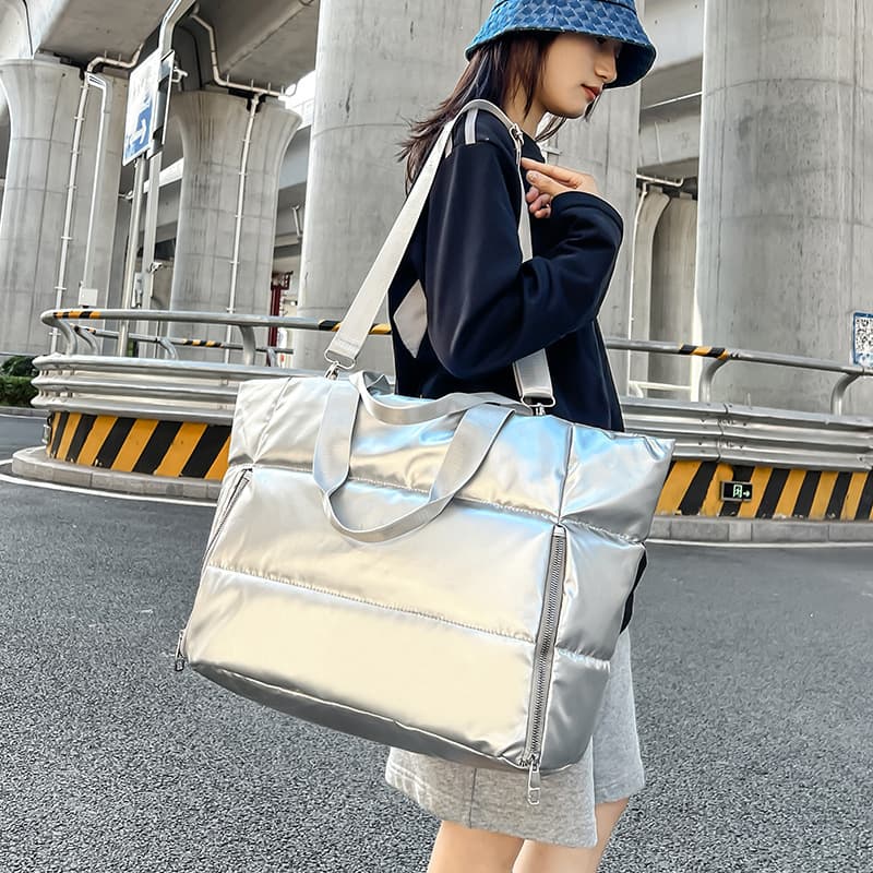 Women's Fitness Bag Dry Wet Separation Swimming Nylon Cotton Yoga Handbag Single Shoulder Luggage Bag Sporty Travel