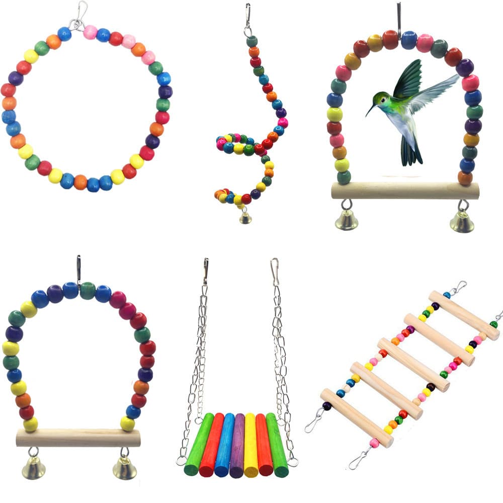 Parrot Toy Bird Toy Colorful Swing Ladder Climbing Perch Bird Cage Accessories Pet Bird Supplies Wholesale