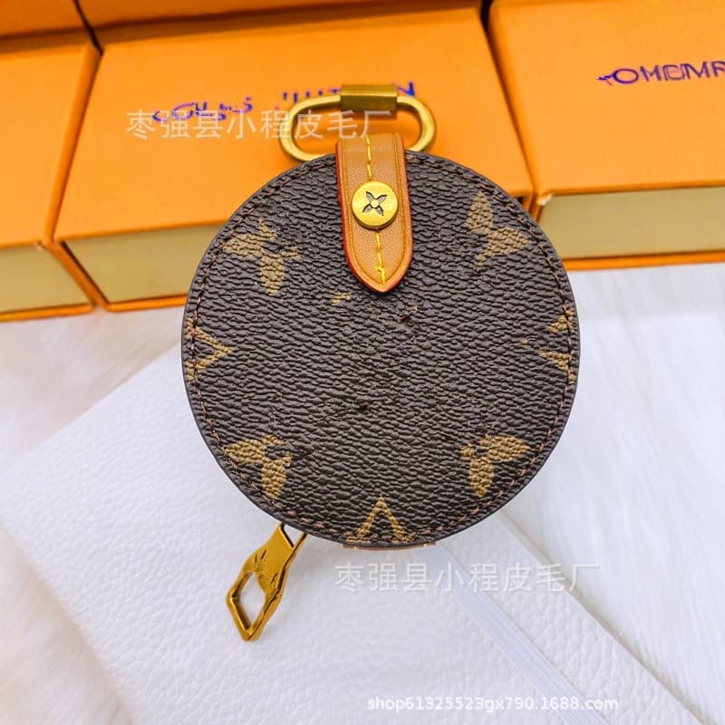 Donkey New Style Monogram Round Cake Bag Charm Coin Purse Earphone Bag Multi-functional Storage Keychain Trendy Pendant
