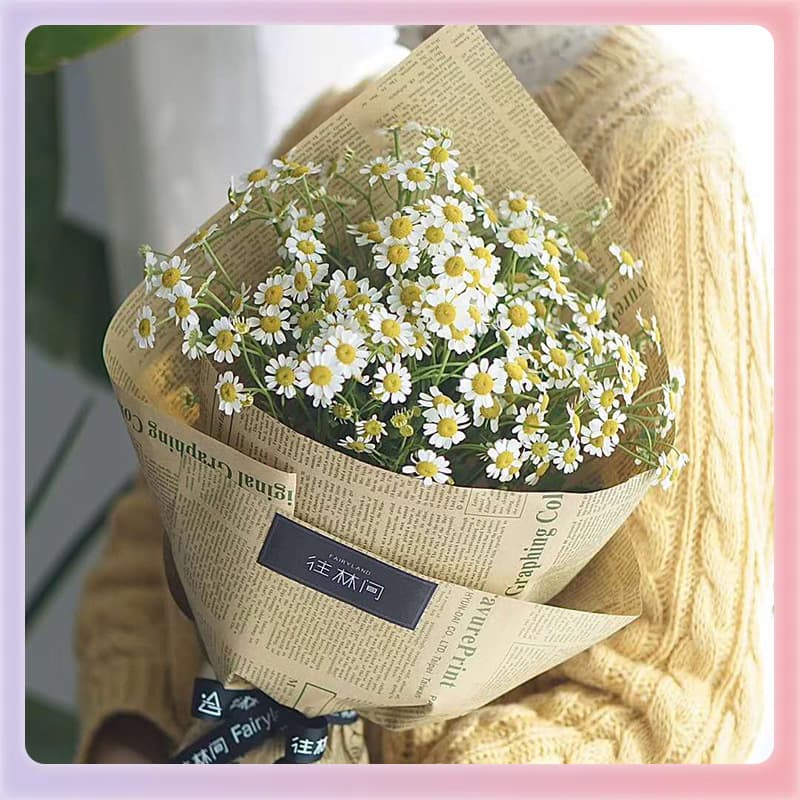 Z7GN English Newspaper Flower Bouquet Wrapping Paper, Floral Gift Wrapping Material, Flower Shop Vintage Paper