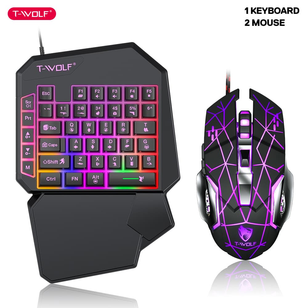 LeiLang T19 One-Handed Keyboard God Throne Left-Hand Gaming Keyboard Mechanical Feel Cross-border Amazon Temu