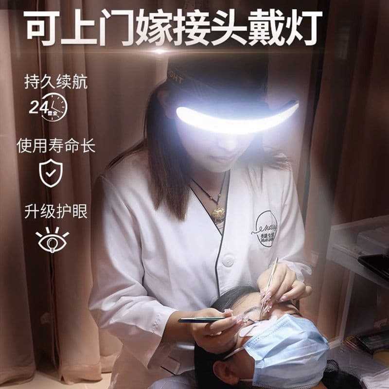 Head-mounted fill light, super bright eyelash grafting headlamp, portable lamp, nail art and tattoo artist professional headlamp factory