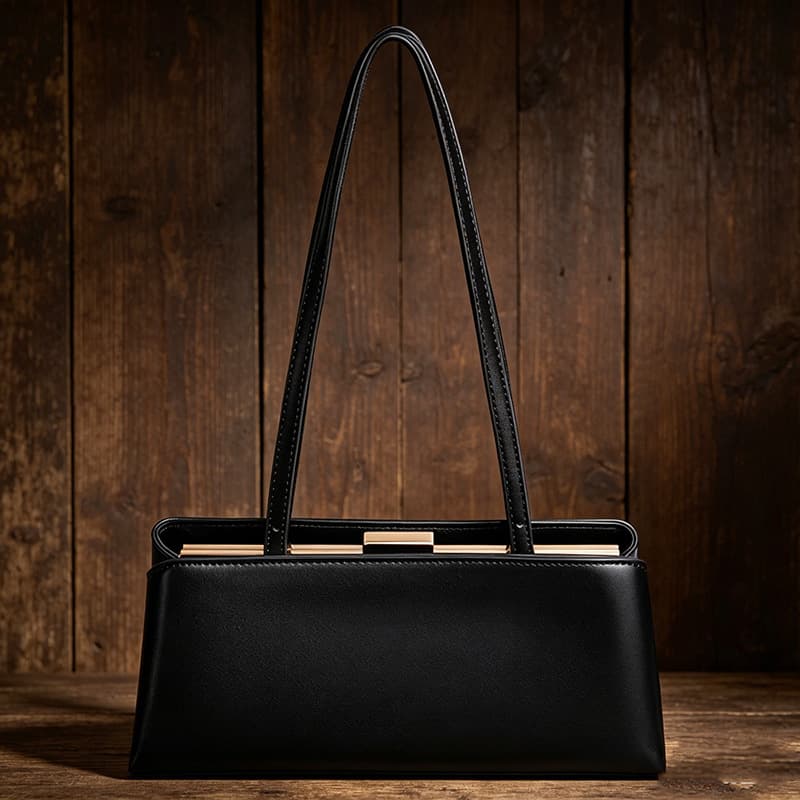 Commuting handbag for women, European and American retro clip bag, armpit bag, baguette bag, high-end minimalist style shoulder bag