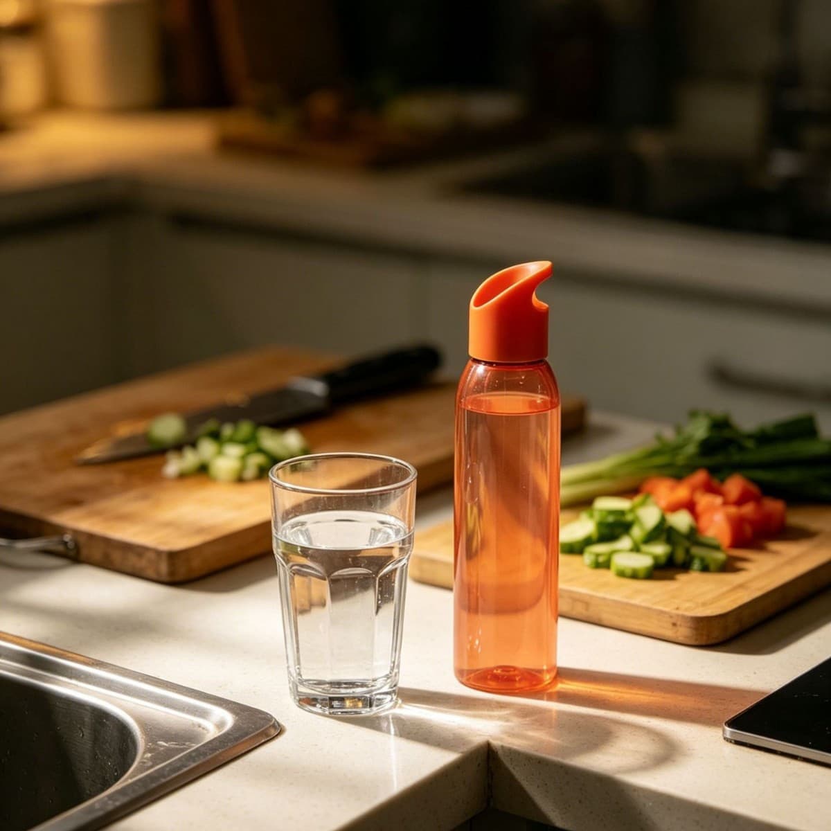 Travel Layover Single-Layer Clear Handle Cup Lightweight and Portable Hydrate Anytime at Stations and Airports