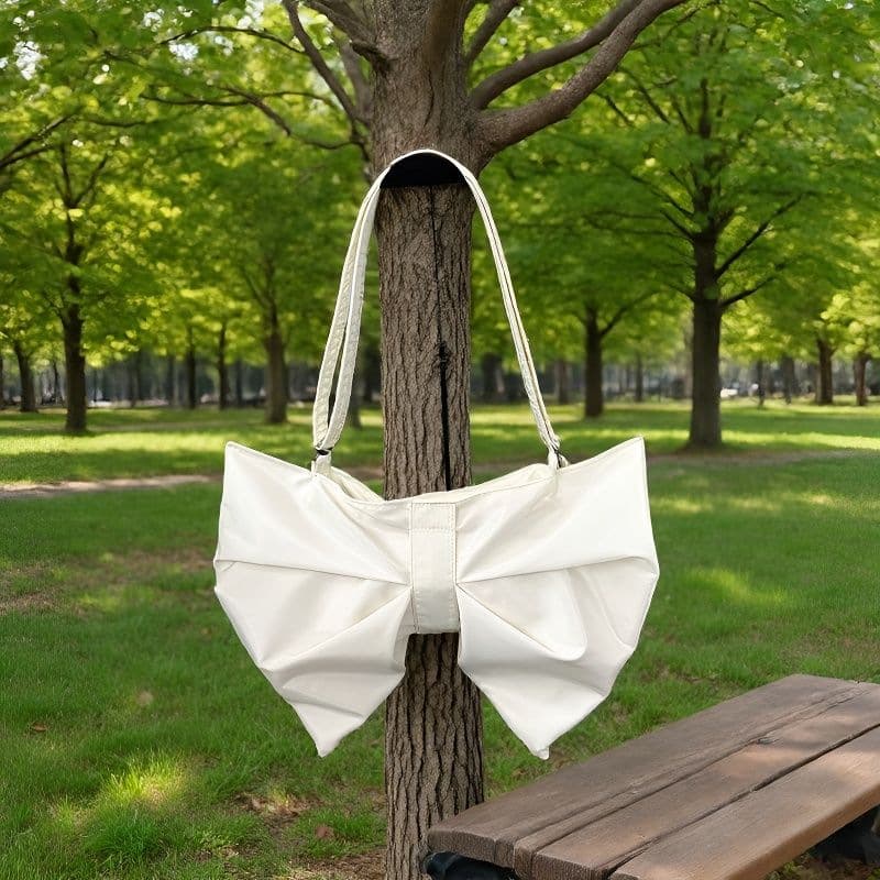 Cute Bow-Knot Shoulder Bag 2026 Spring and Summer New Style Sweet Girl Crossbody Bag Large Capacity Casual Underarm Bag