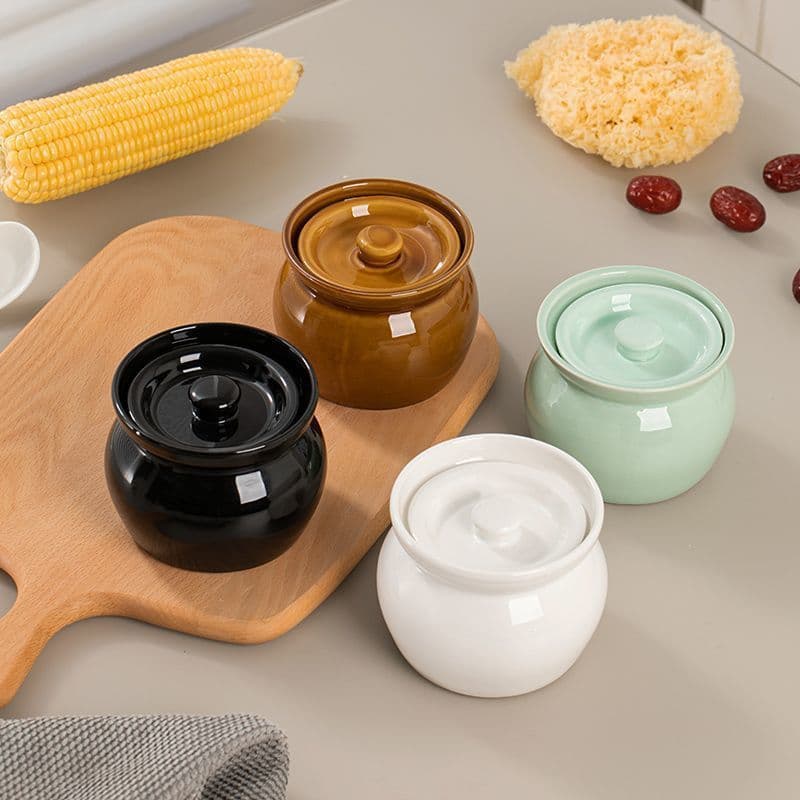 Wholesale Clay Steamer for Double-Boiling, with Lid for Chinese Sha County Snack Style Soup and Egg Dishes