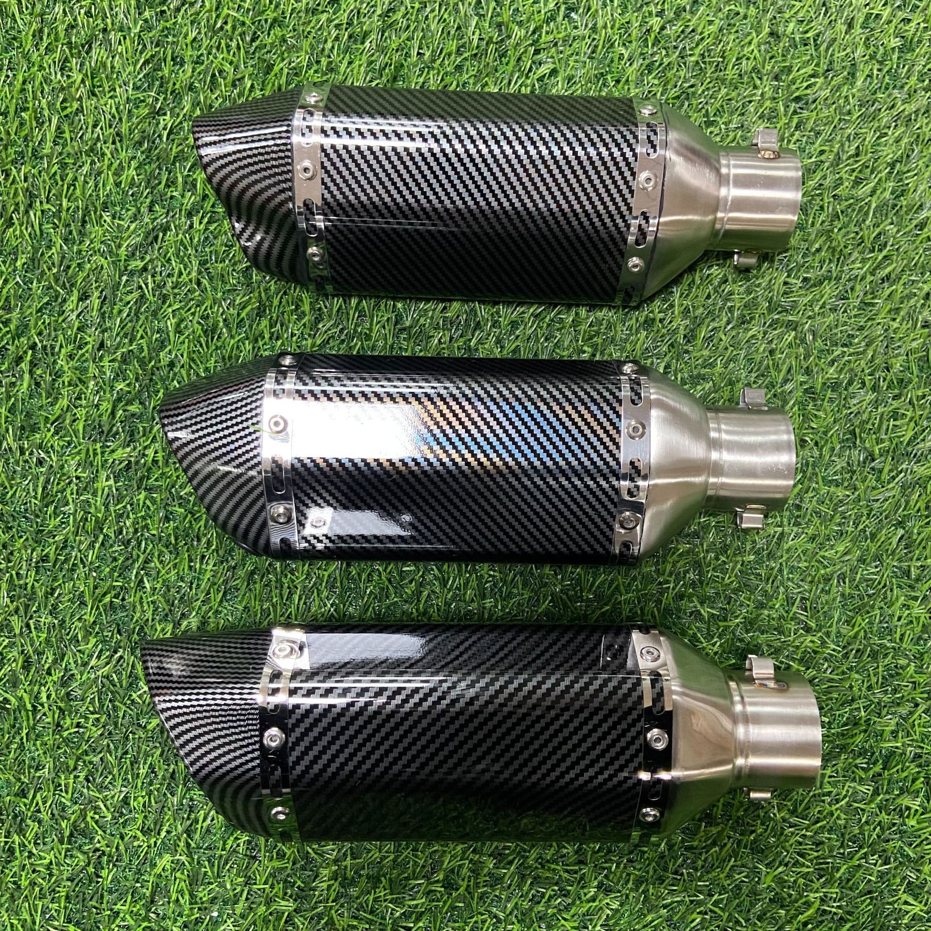 Motorcycle exhaust pipe, fully imitation carbon fiber small hexagonal, 51mm universal for 450SR, 321R, CBR650, and GSX250.