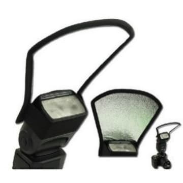 DSLR External Flash Reflector Shovel, On-Camera Flash Light Baffle Softbox, Soft Panel Silver White Reflector