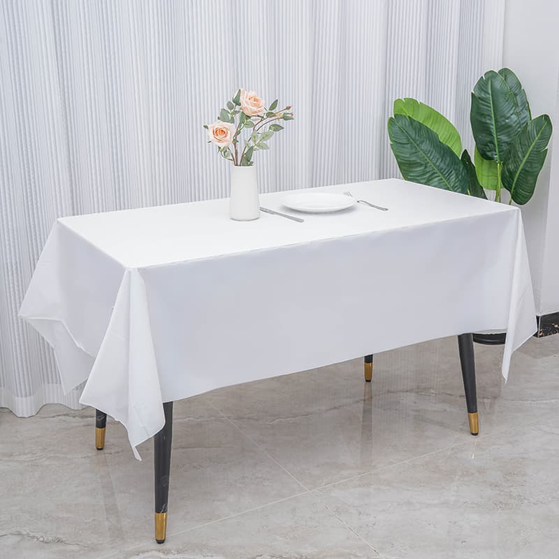 Rectangular disposable tablecloth PEVA cross-border exclusive supply solid color party plastic tablecloth 108in multiple colors available now