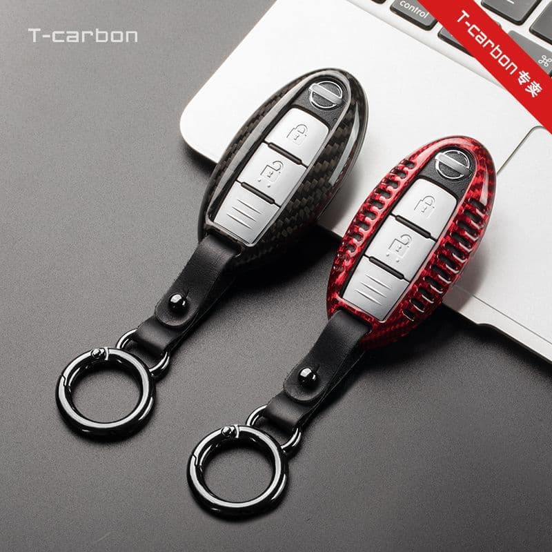 [Genuine Carbon Fiber Material] T-Carbon Key Shell Compatible with Nissan Infiniti Teana Patrol Xiaoke