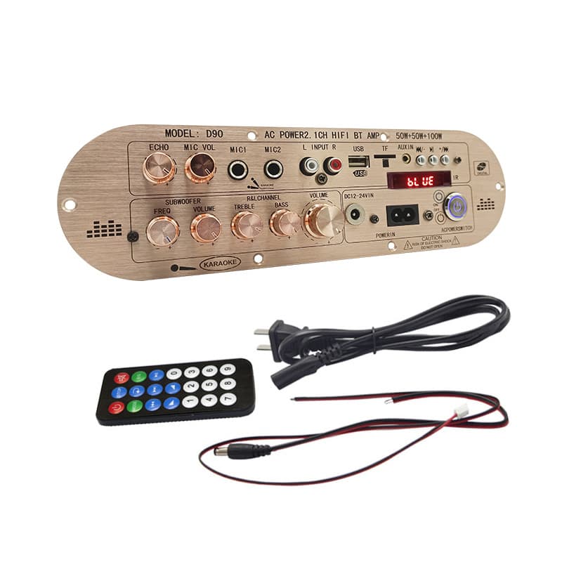 New D90 Amplifier Board 2.1 Channel Bluetooth Amplifier Board with Bass, Treble, and Subwoofer High Power Amplifier Motherboard