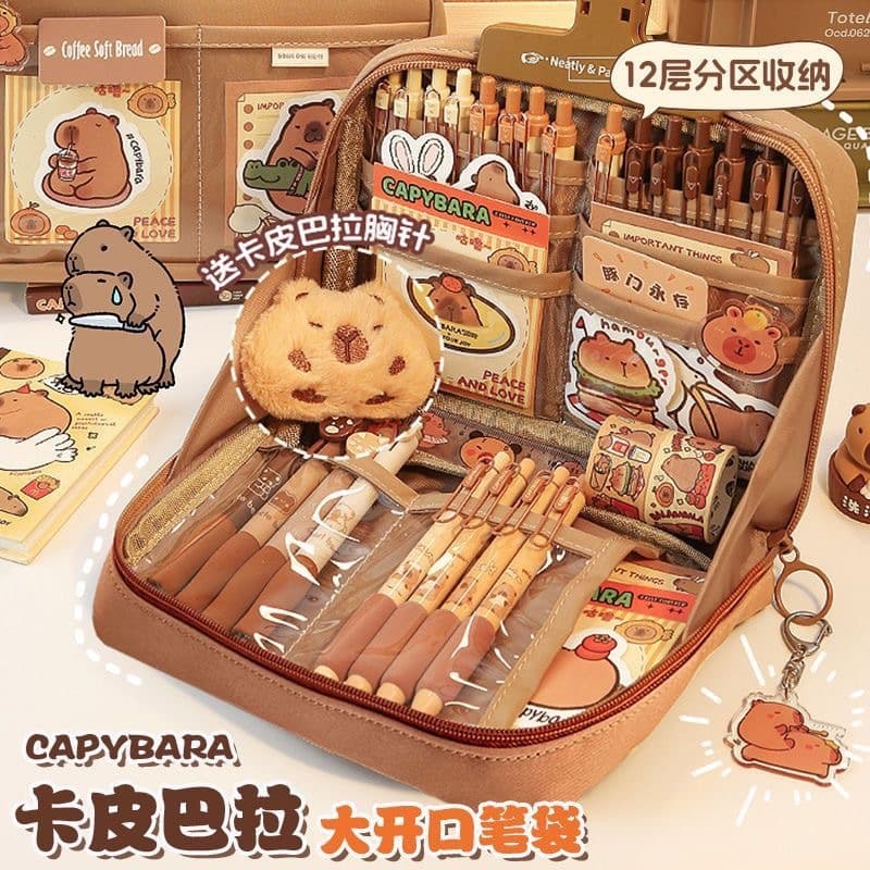 12-Layer Pencil Case Ins Style Large Capacity 9-Layer Stationery Bag 10-Layer Stain-Resistant 5-Layer Stationery Box Storage Pencil Case Pencil Box
