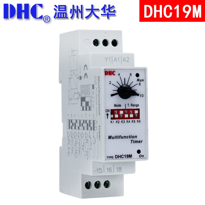 Wenzhou Dahua DHC19M Time Relay, DHC Multi-functional Rail-Mounted Time Relay