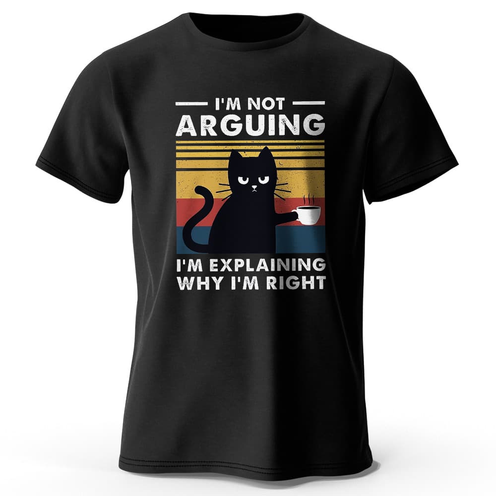 Men's I Don't Argue Printed T-Shirt Cotton Classic Funny Graphic Tee Men Women Summer Top