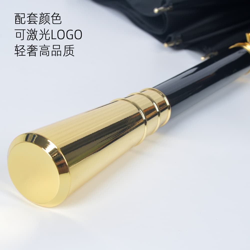 Light Luxury High-End Business Umbrella Aluminum Alloy Handle Custom Logo Advertising Umbrella Long Handle Gift All-Weather Umbrella Factory