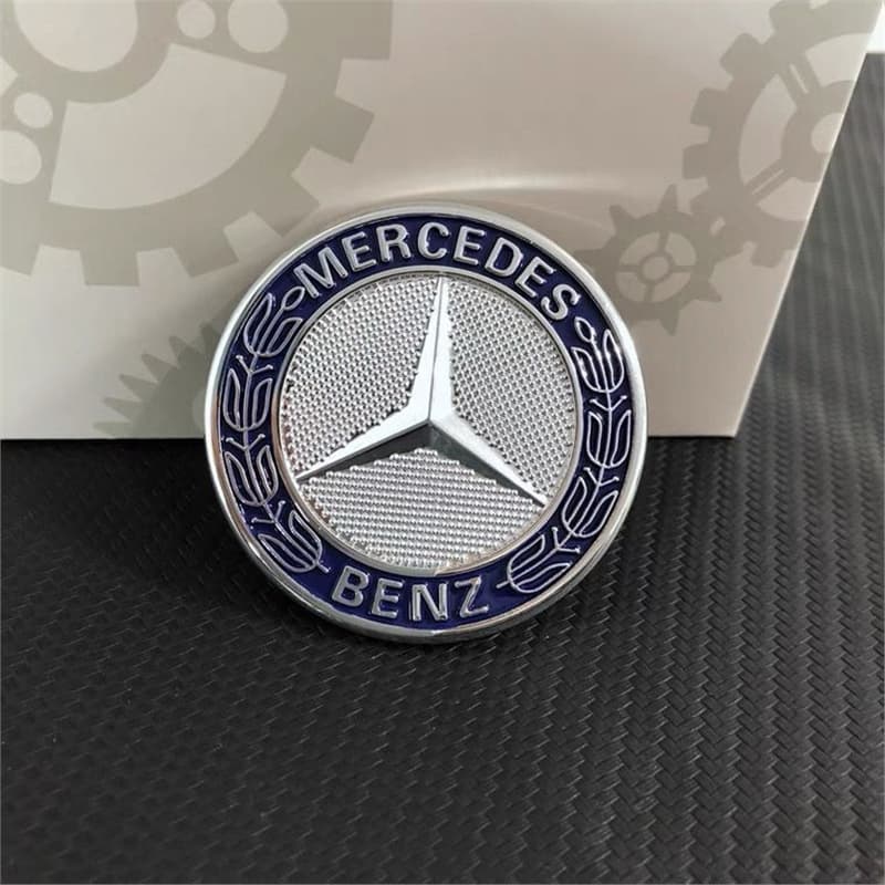 Mercedes-Benz Hood Badge Front Flat Black Emblem for A/B/CLA/GLE/S/C Class and Vito V260