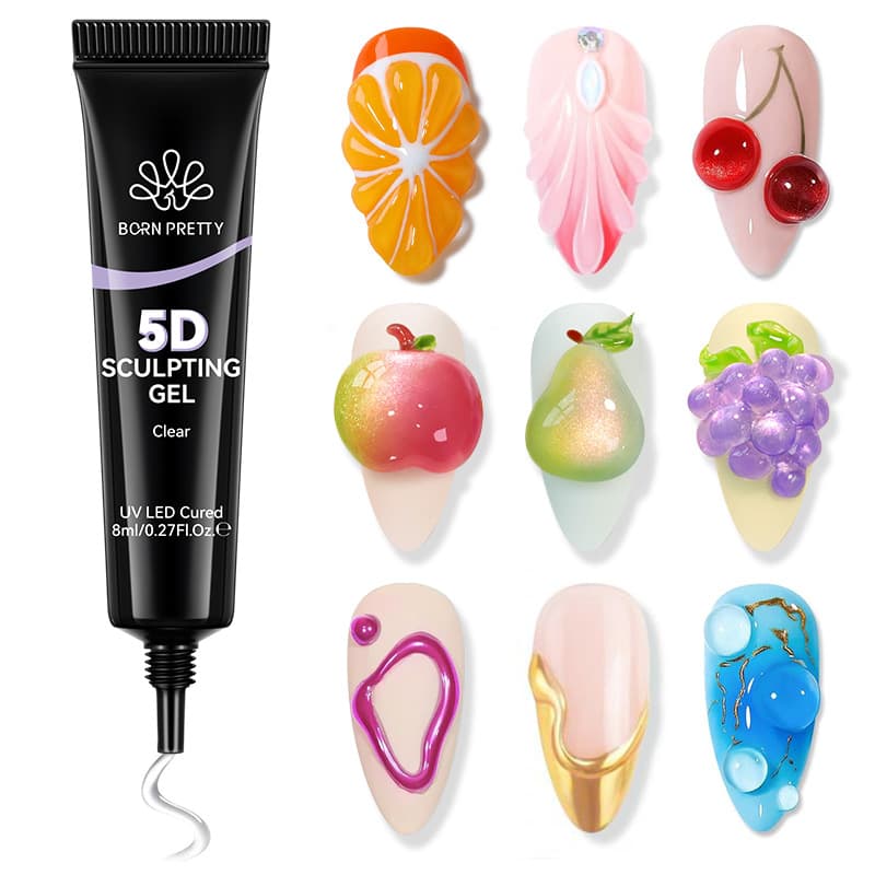 BORN PRETTY's popular Korean 5D hose three-dimensional nail polish glue transparent no-wash styling glue phototherapy glue