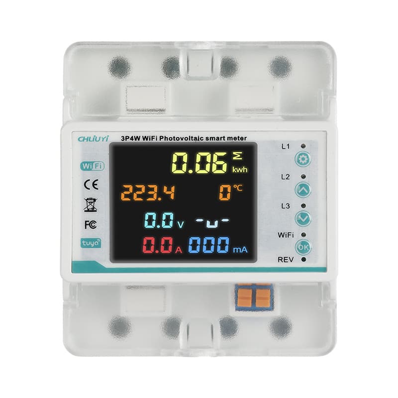 Cross-border three-phase four-wire Tuya WiFi smart switch meter protector with remote control and no leakage current