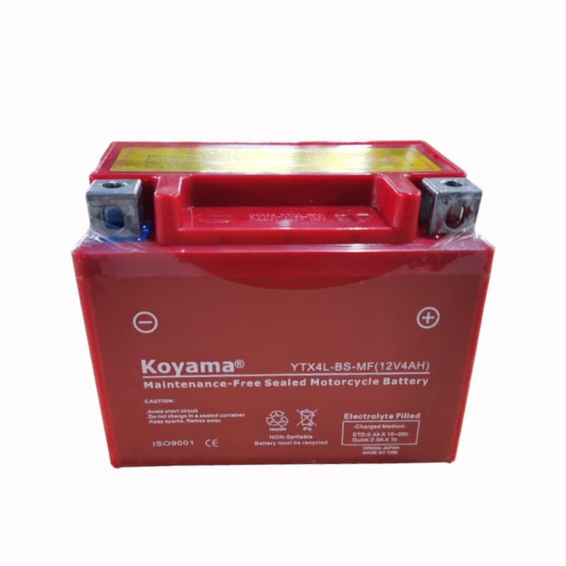YTX4L-BS Motorcycle Maintenance-Free Lead-Acid Battery 12V 4AH Long-Life Battery YTZ5S-BS