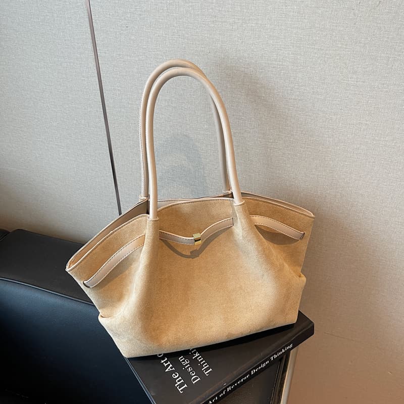 Large Capacity Vintage Frosted Suede Underarm Bag for Women 2025 Early Autumn Niche Daily Commute Single Shoulder Tote Bag