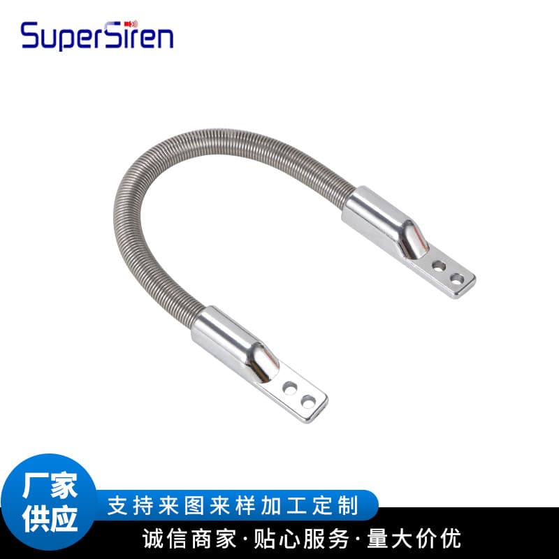 Zinc Alloy Access Control Electric Lock Special Head Recessed Window Wire Passer, Stainless Steel Spring Conduit Wire Guide