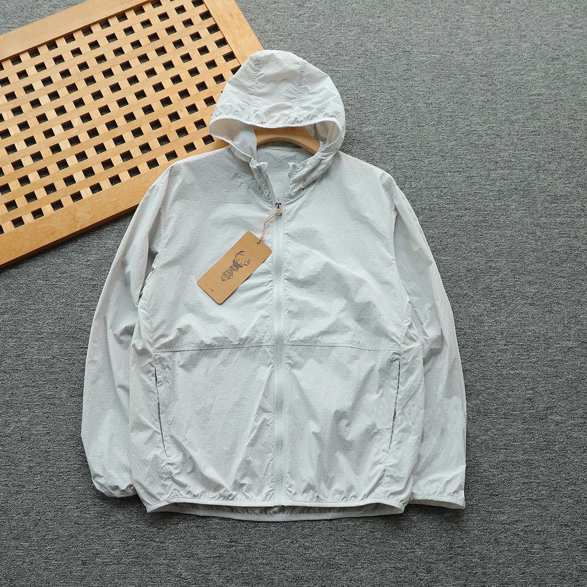 Casual Sports Hooded Jacket for Men, Sun Protection Skin Coat, Trendy Summer New Arrival, Perforated Breathable Lightweight Loose Fit