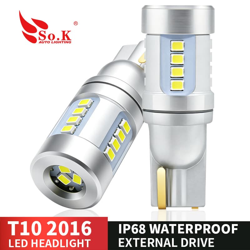 New decoding width indicator light T10 2016 19smd high brightness led indoor light tail box light license plate