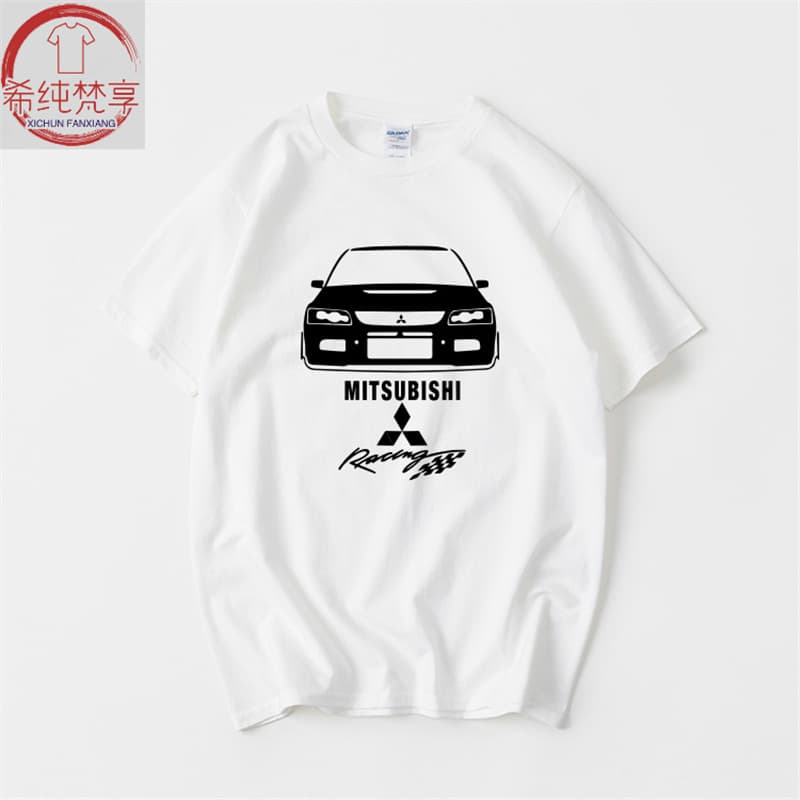 Mitsubishi Lancer Evolution Car Culture Mitsubishi EVO Faith Icon T-Shirt Short Sleeve Hong Kong Style Unisex