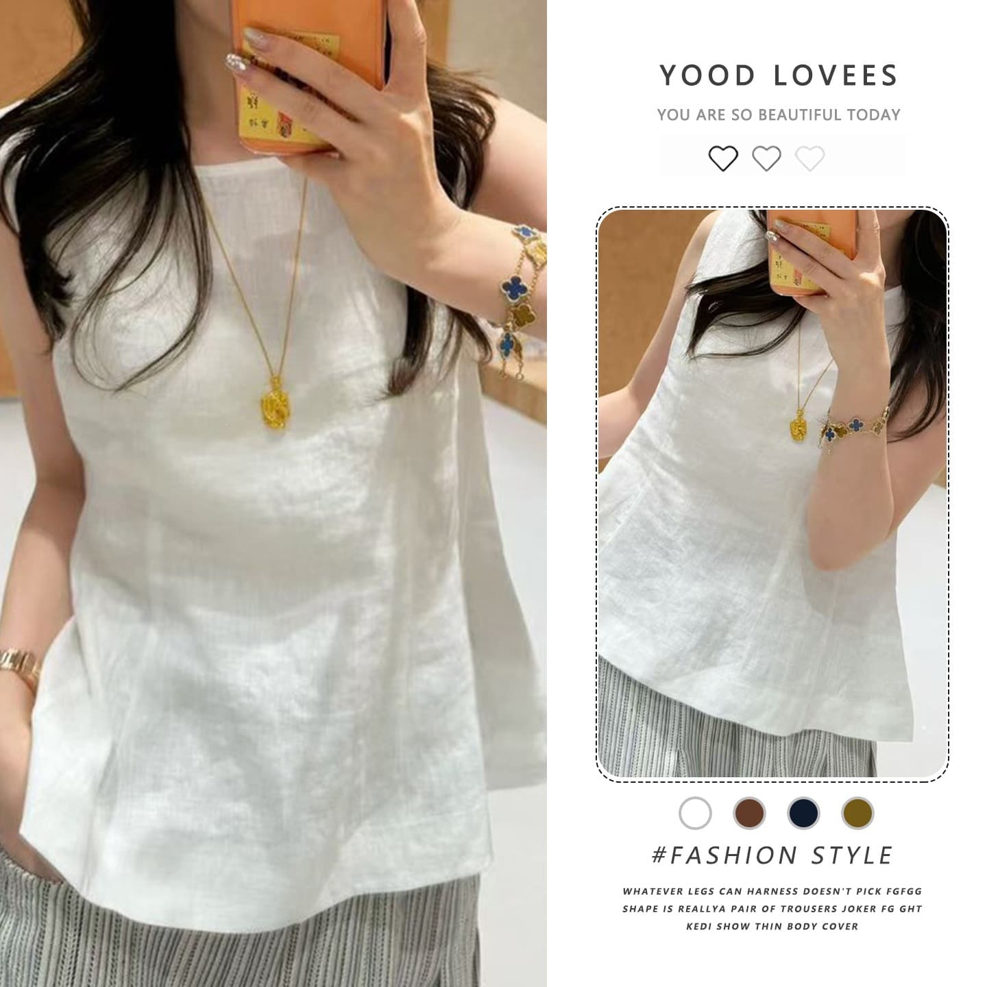 Sexy and Fashionable Women's Outfit, Slimming and Elegant, Summer Solid Color Sleeveless Top + Casual Pants Two-Piece Set
