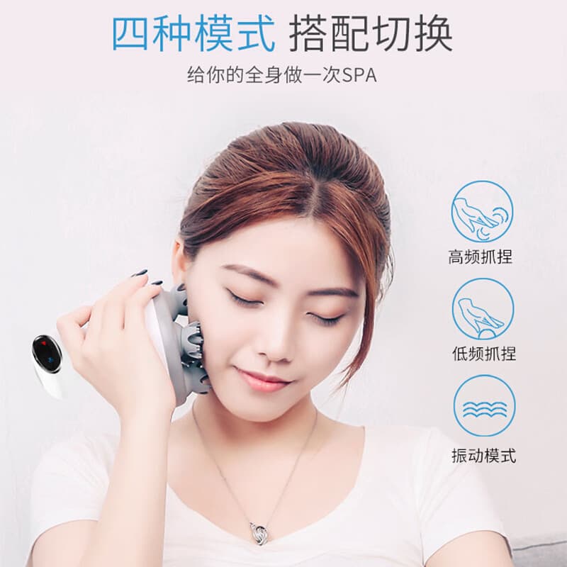 Rechargeable USB Scalp Massager with Vibration, Waterproof Electric Head Massager for Stress Relief