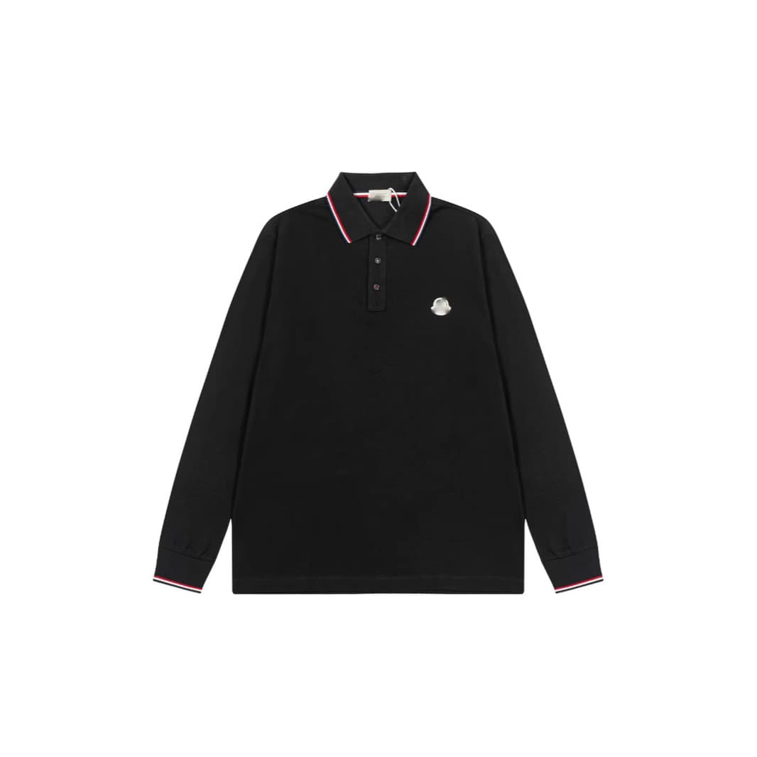2025 Summer Red and Blue Label Men's Polo Shirt Short Sleeve Turn-Down Collar Long Sleeve T-Shirt Men Business Loose Fit