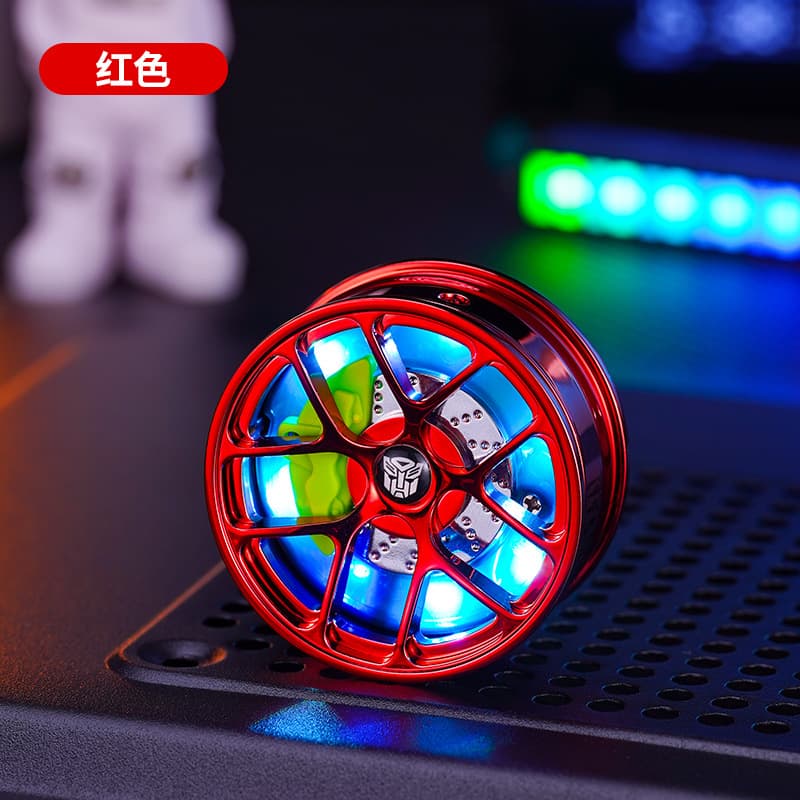 Creative wheel-shaped cigarette lighter, cool luminous silent tungsten filament cigarette lighter, high-end advertising gift for men, wholesale.