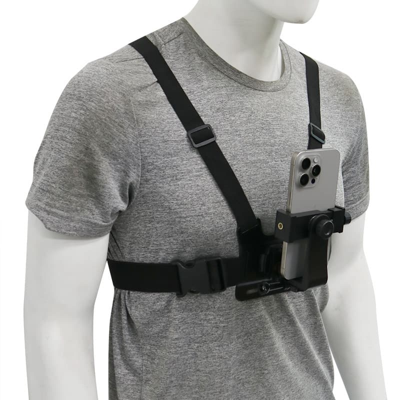 Chest Mount Phone Holder First-Person View Riding Vlog Live Streaming Action Camera Chest Strap Combo