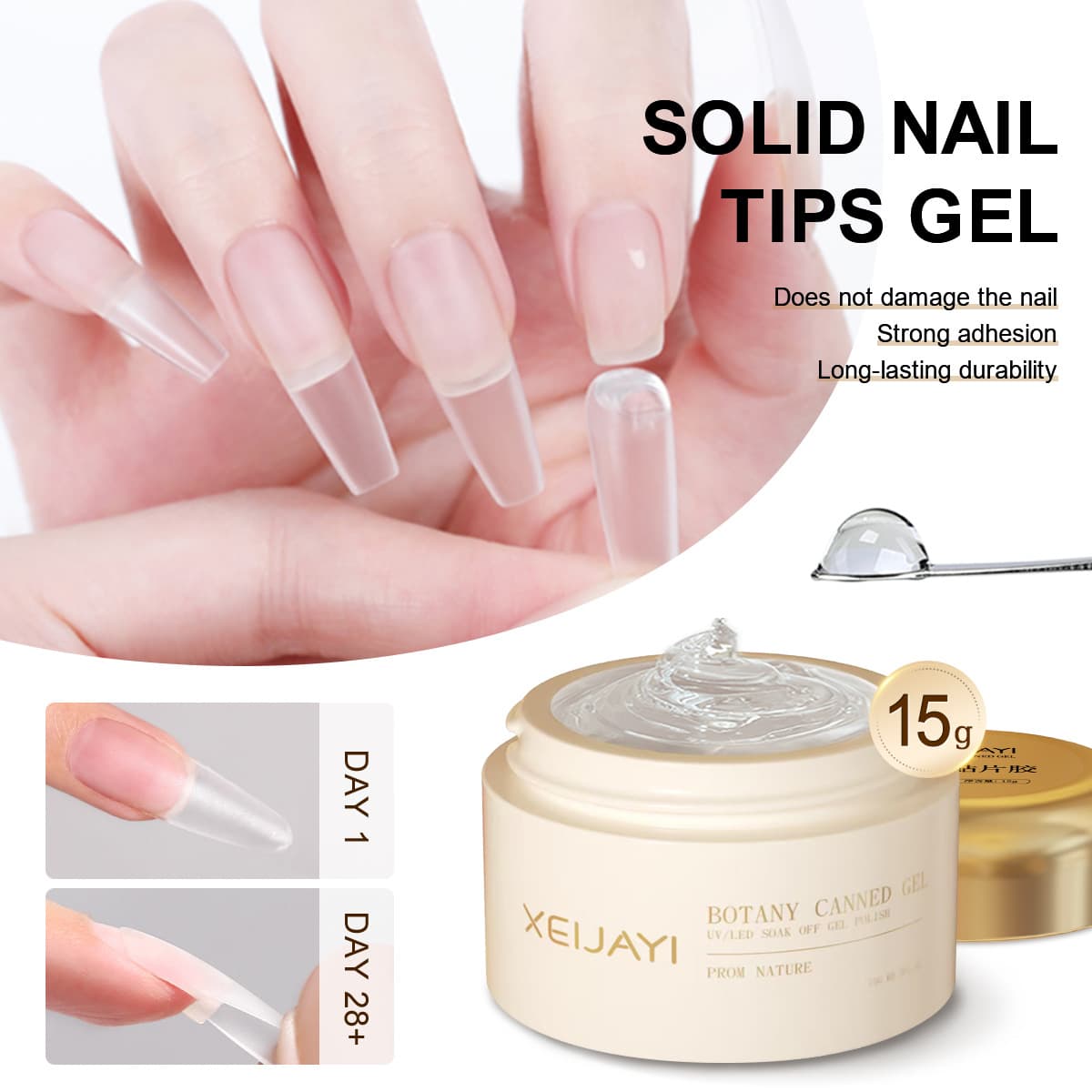 Manicure solid patch glue 2025 new large capacity long-lasting and strong nail patch adhesive functional glue