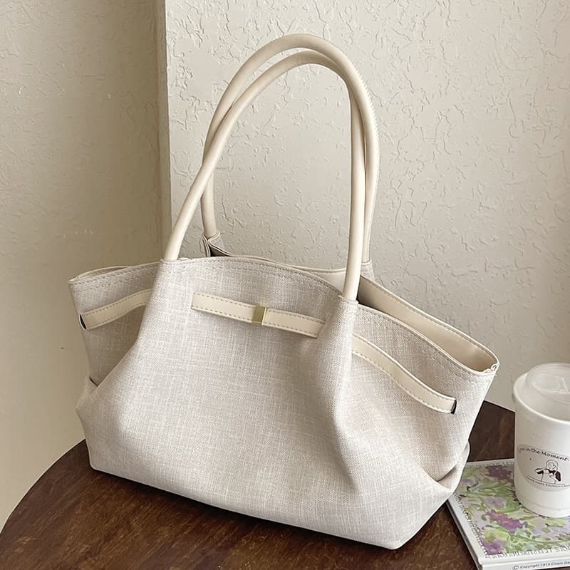 Enqinuo Large Capacity Vintage Underarm Bag for Women 2026 New Fashion Pleated Shoulder Bag Casual Commuter Tote Bag